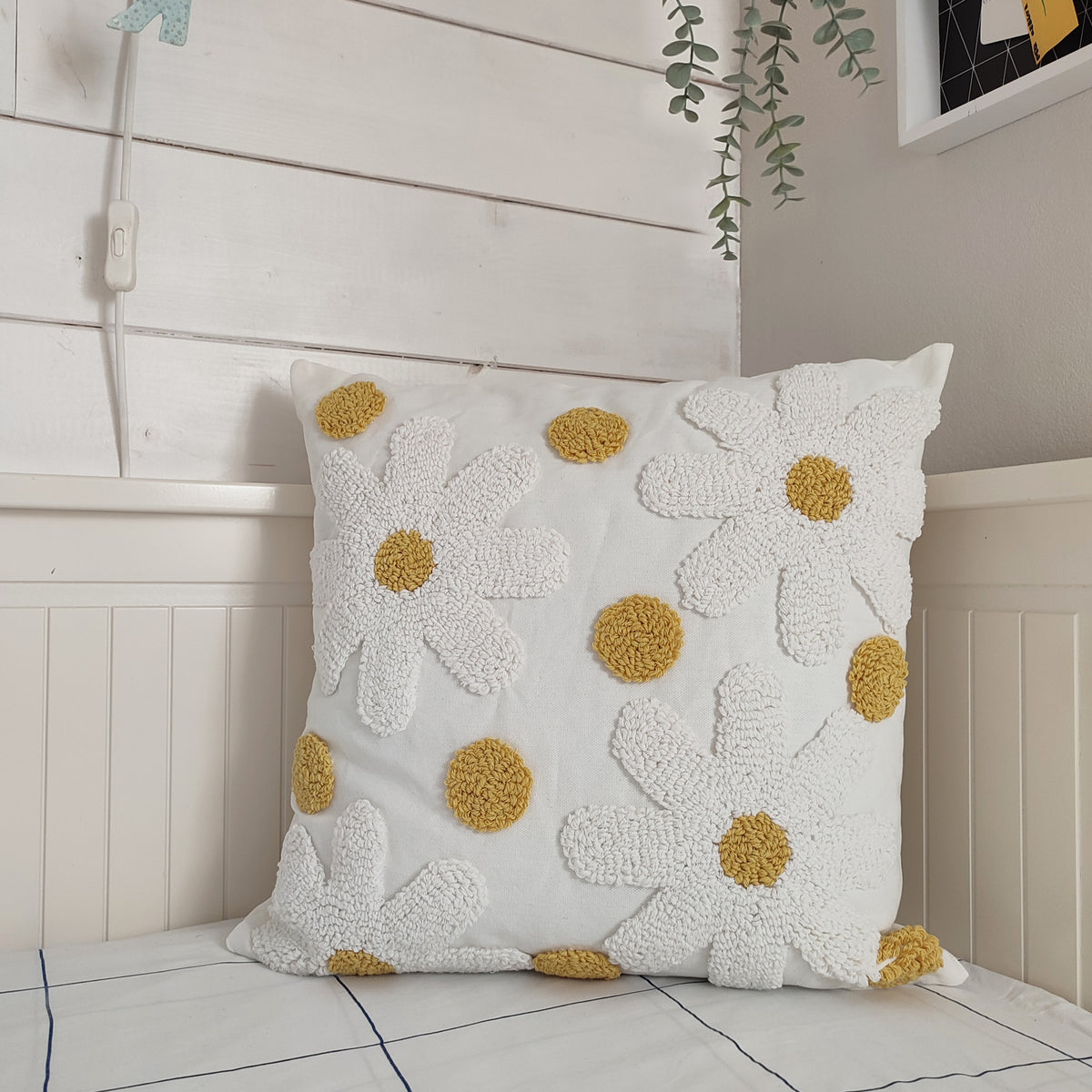 Fodera cuscino margherite bianco, BECCA