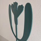 Particolare del fiore in legno, verde scuro, BECCA