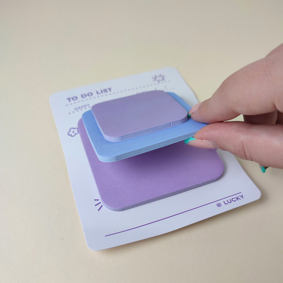 Particolare fogli adesivi s-note, BECCA