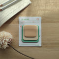 Fogli adesivi, giallo verde, con fiore, su legno, con quaderno, BECCA