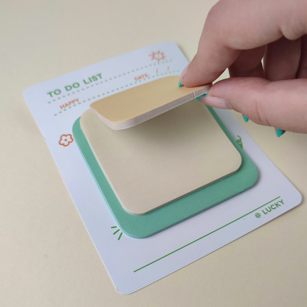 Particolare fogli adesivi s-note, BECCA