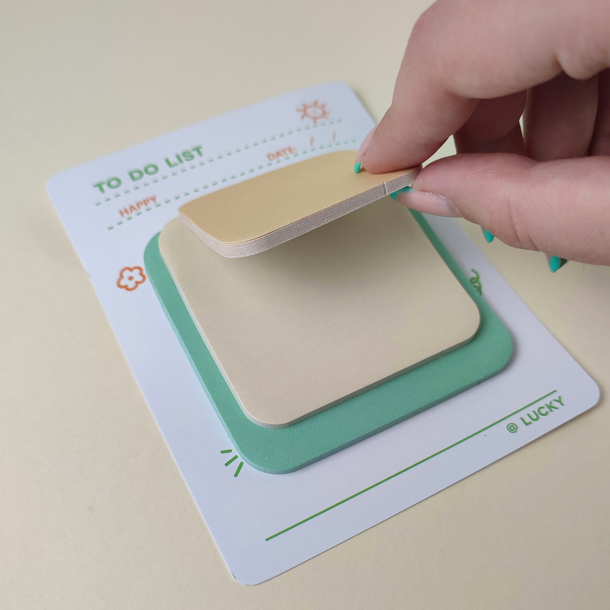 Particolare fogli adesivi s-note, BECCA