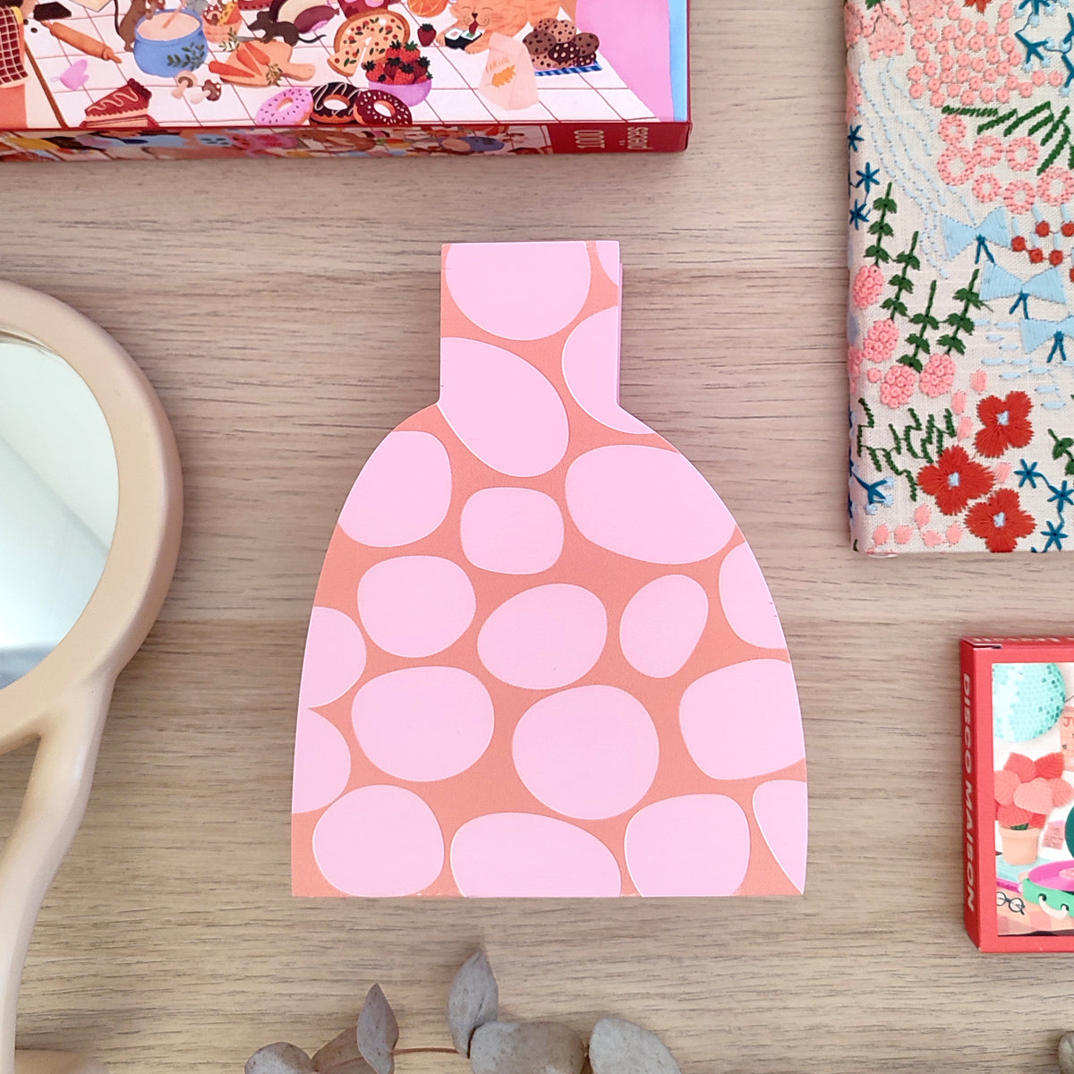 vaso in legno PINK STONE