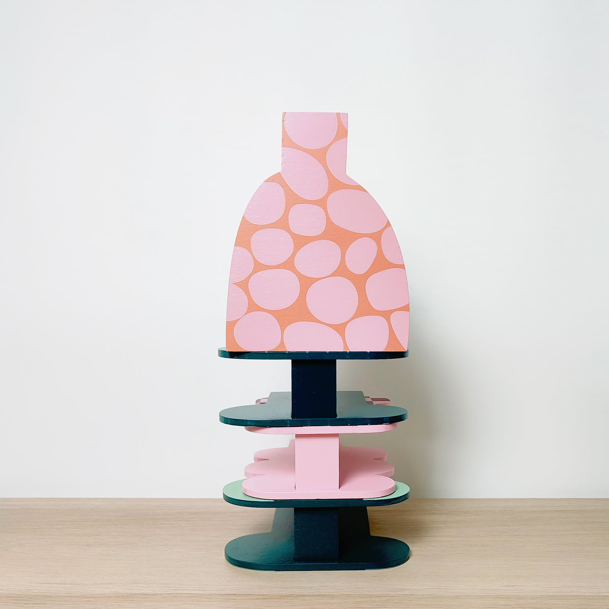 vaso in legno PINK STONE