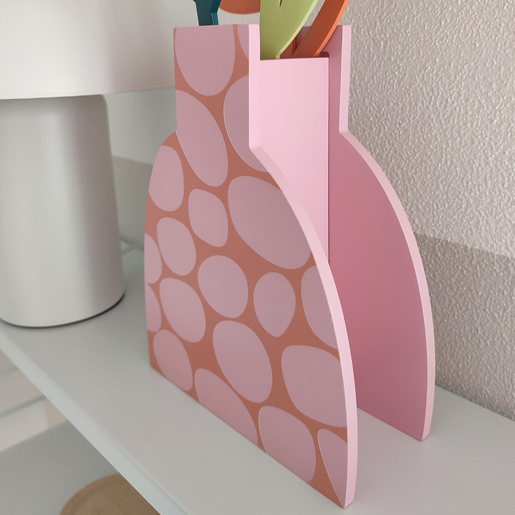 vaso in legno PINK STONE