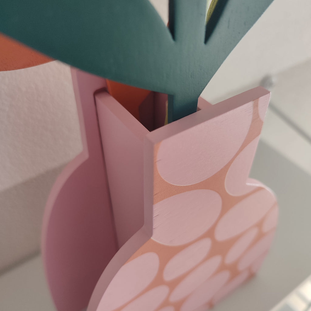 vaso in legno PINK STONE