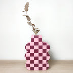 vaso in legno PINK CHECK