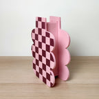 vaso in legno PINK CHECK