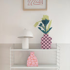 vaso in legno PINK CHECK