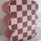 vaso in legno PINK CHECK