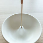 Porta incenso Bowl, bianco, visto dall'alto, foro per incenso, BECCA
