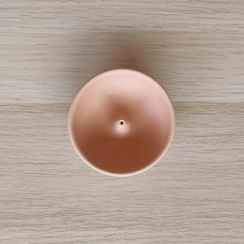 Porta incenso Bowl, a scodella, in ceramica, visto dall'alto, BECCA