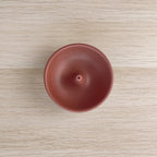 Porta incenso bowl in ceramica , rotondo, artigianale color vino, BECCA