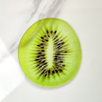 Segnalibro fruit, kiwi, acrilico, su marmo bianco, BECCA