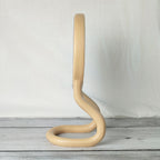 Specchio RORRI beige, vista laterale, forma ondulata
