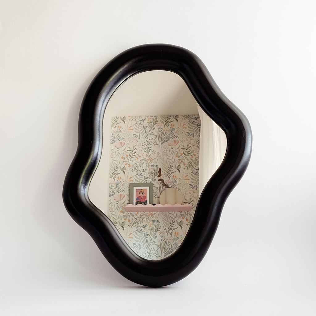 Specchio leik nero, riflesso parete floreale, BECCA