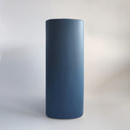 Vaso Onda, blu, in ceramica, vista laterale, BECCA