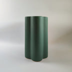Vaso Onda, verde bosco, vista laterale, linea ondulata, BECCA