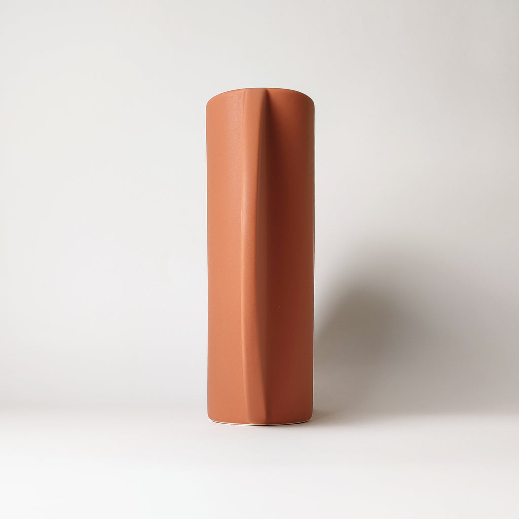 Vaso TooPot, col. terracotta, vista laterale, BECCA
