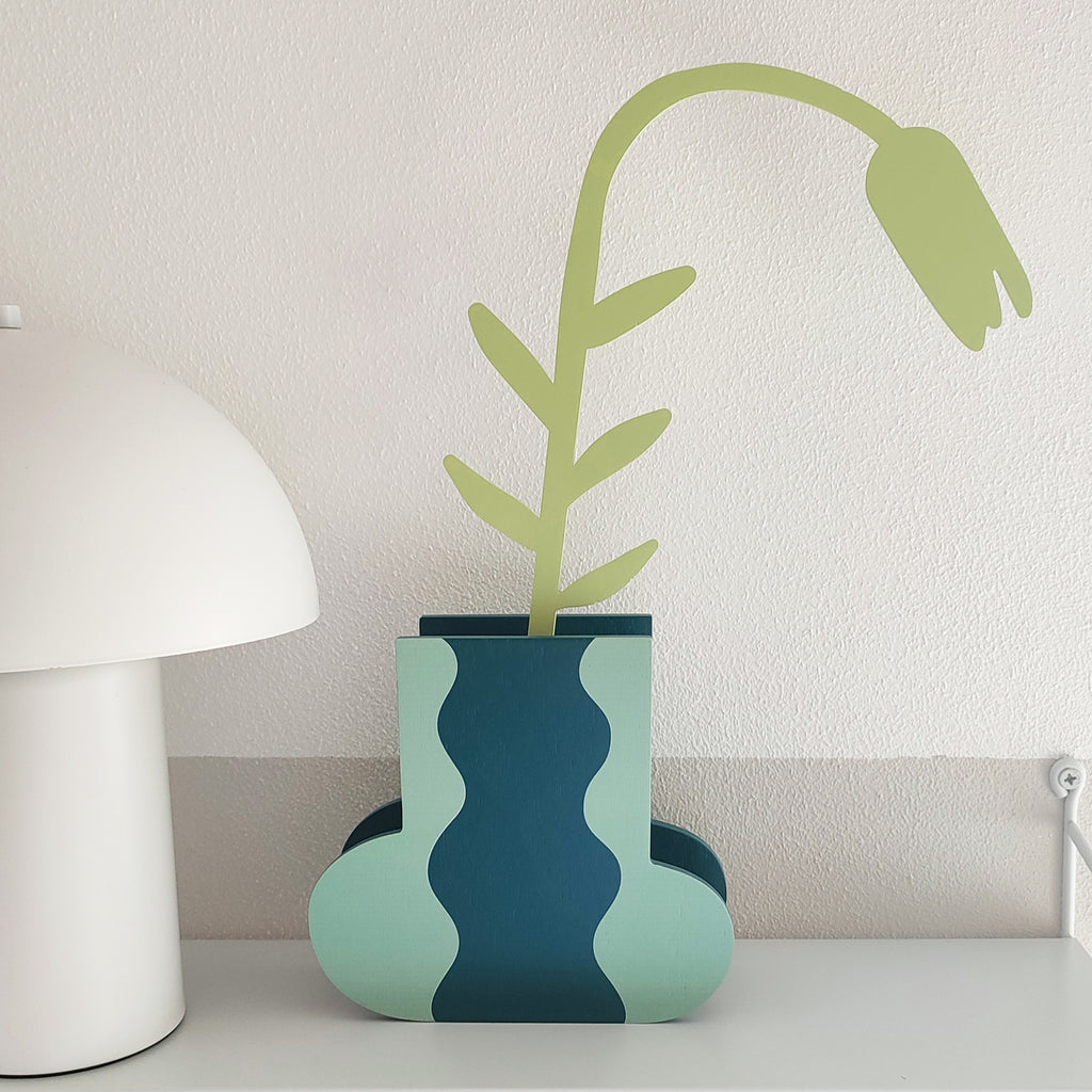 vaso in legno WAVE
