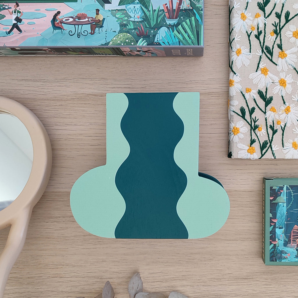 vaso in legno WAVE